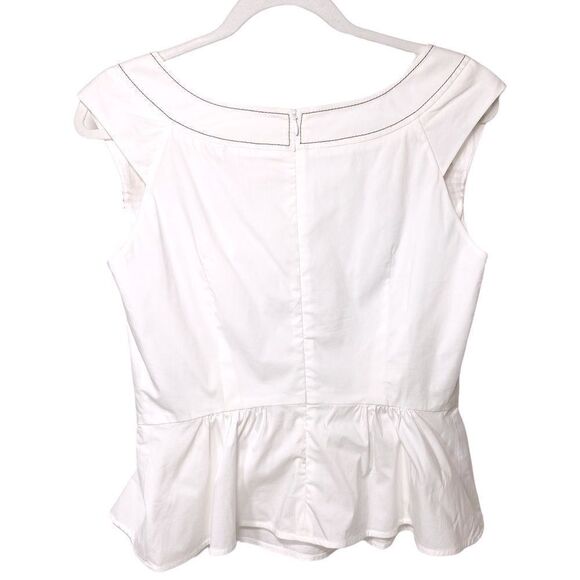 Peter Pilotto Iris Embroidered Peplum Top White - Picture 3 of 3